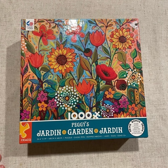 Ceaco - Peggy's Garden - Joy in the Morning - 1000 Piece Jigsaw Puzzle - Picture 1 of 3
